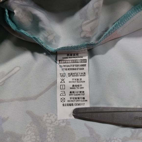 UNBRANDED MINT COLORED FLORAL PRINT DRESS SIZE LARGE - Picture 9 of 10